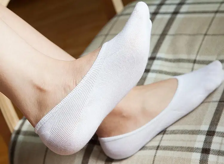 5 пар MS летние женские носки до голени ярких цветов Силиконовые невидимое нескользящее покрытие Носки хлопок Носки low cut бамбуковое волокно