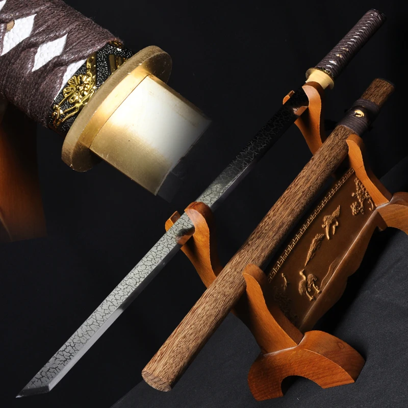 

Chinese Tang Dynasty Sword Straight Blade Hand-made T10 steel folded Functional real Sword Japanese Samurai Sword Katana