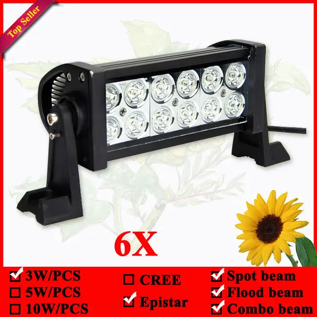 6x 7Inch 36W LED Light Bar for Off Road Indicators Work Driving Offroad Boat Car Truck 4x4 SUV ATV Fog Spot Flood Combo 12V | Автомобили и