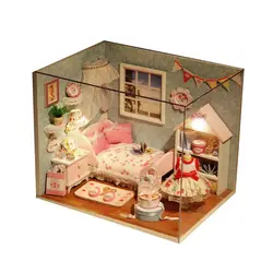 Мини Кукольный дом Миниатюрный Мебель счастливой маленький мир модель ручной работы пейзаж домик любителей детей подарок для девочек H009