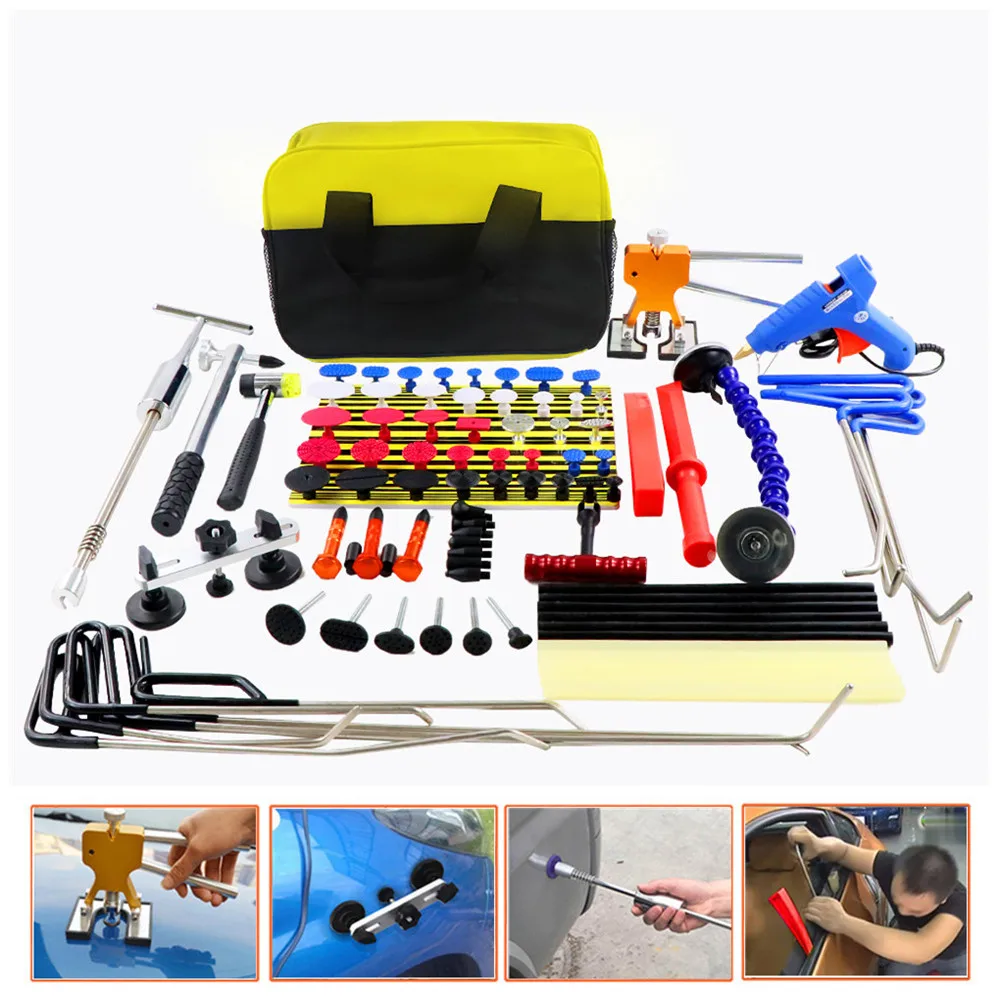 

Furuix PDR tools Rod Hooks paintless dent puller dent repair Reverse Hammer Car Dent Remover Kit car repair tools suction cups