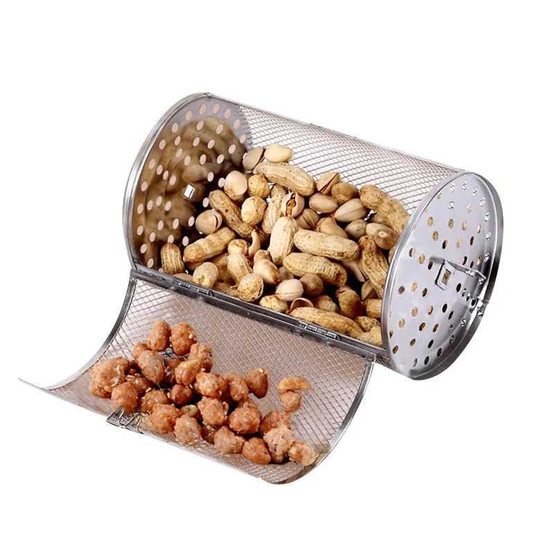 

Lengthen 12X22CM stainless steel oven drum accessories grilled cage rotating oven net barbecue roasted coffee beans nuts walnut