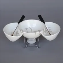 Керамика разделить фондю чаша для шоколада, чаша для плавления шоколада и фрукты, хлеб