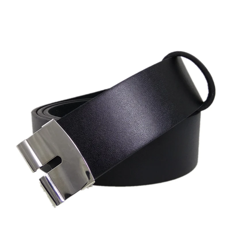 10 pcs wholesale belts men belt PU leather black leather belts without buckles with metal belt