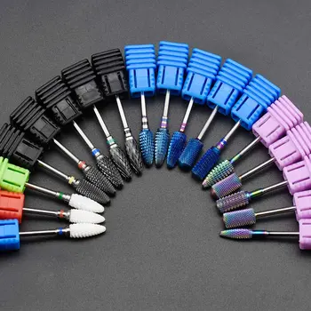 

Ceramic Nail Drill Bits Manicure Machine Accessories Rotary Burr Tungsten Carbide Electric Drill bits Files Manicure Mill Cutter