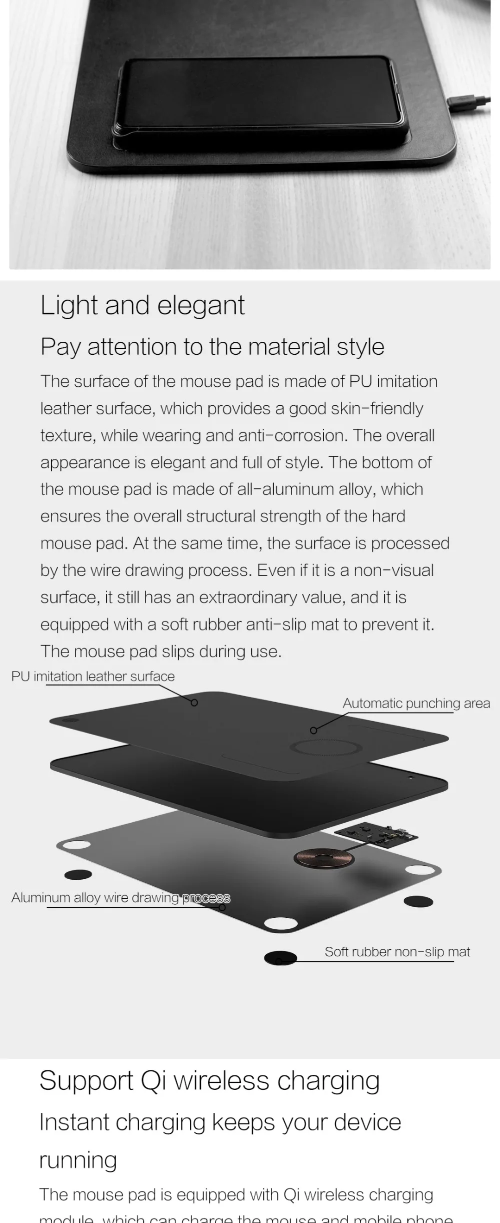 Xiaomi MIIIW Wireless Charging Mouse Pad8