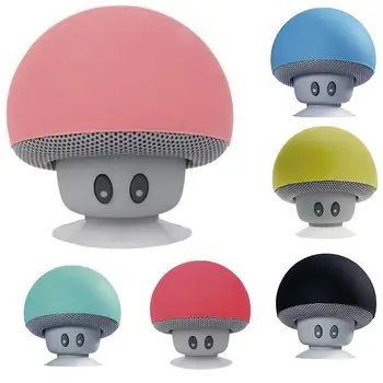 

Cartoon Small Mushroom Head Bluetooth Speaker Mini Phone Stand Convenient Outdoor Suction Cup Smart Small Audio