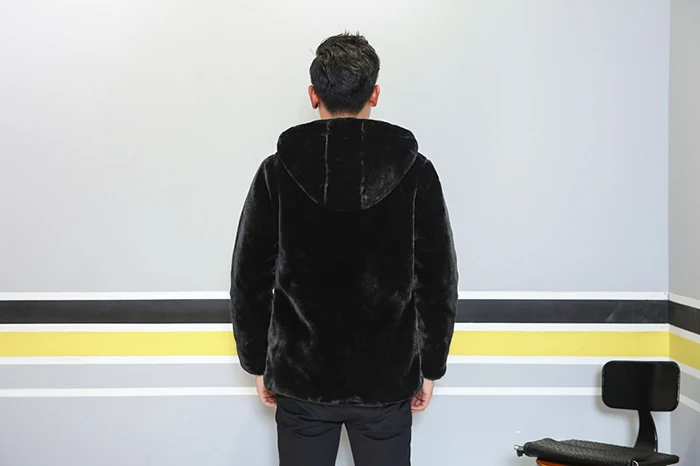 GOPLUS Новая модная мужская зимняя куртка из искусственного меха черная серая шуба из искусственного меха норки толстые теплые модные мужские меховые шубы с капюшоном