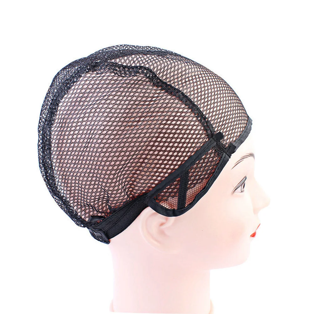 

5PCS Fixed Net Wig Caps Mesh Head Cover Hair Stretch Adjustable Wig Net Cap (Black)