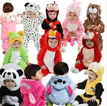2016 New newborn Romper Baby Clothes Cotton Flannel bebes Rompers Jumpsuit Cartoon Animal Rompers Baby Clothing/costume