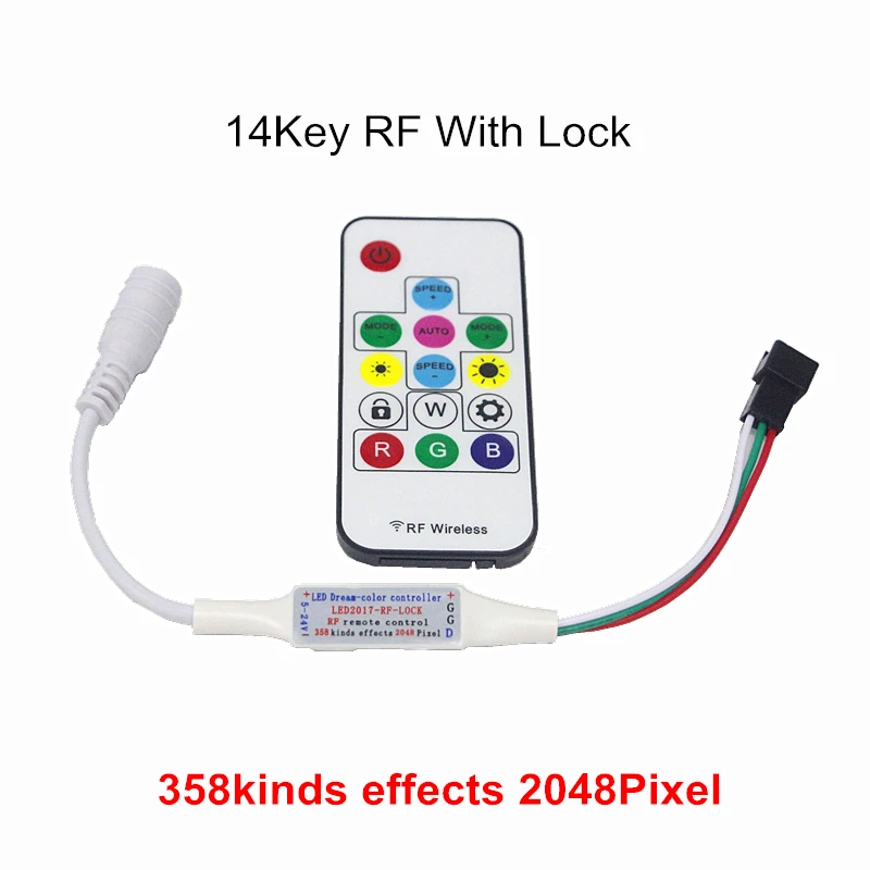 Мини пульт дистанционного управления для WS2811 WS2812B SK6812 6803 1903 5 24 В постоянного