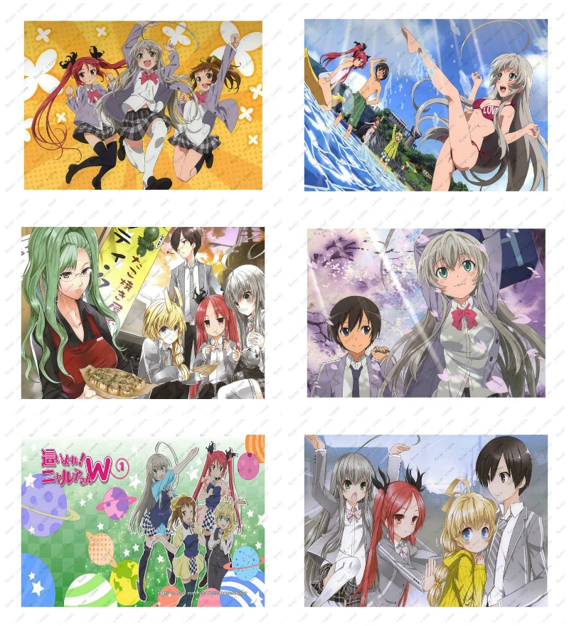 

Haiyoru! Nyaruani Nyaruratohotepu Yasaka Mahiro Cthugha wall stickers White kraft poster Japanese Anime poster