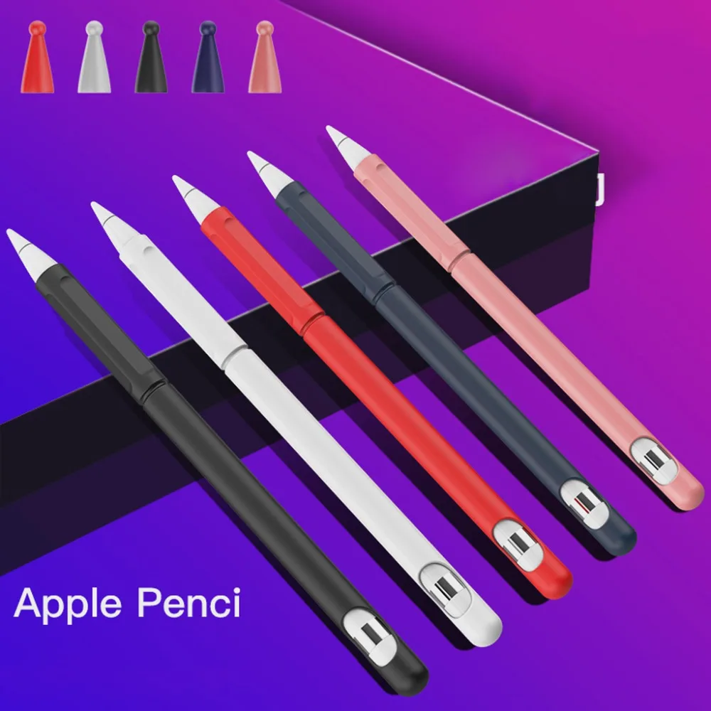 

Silicone Anti-lost Tablet Pen Protective Case Shell Skin Nib Cover Cable Adapter Tether for Apple Pencil 1st For iPad Pro Pencil