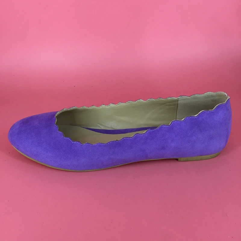 Comfortable Purple Round Toe Flat Shoes Women Flats Heels Slip On