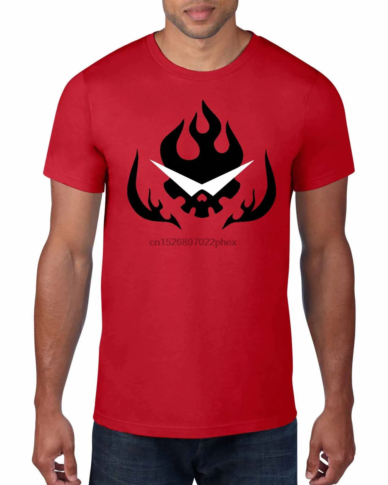 Мужская футболка с логотипом Gurren Lagann Team Dai gurren skull and shades | одежда
