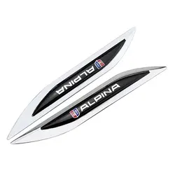 Стайлинга автомобилей автомобиля наклейку для Alpina логотип для BMW x1 x4 x3 x5 x6 E36 E39 E46 E49 E60 E90 f10 F20 F30 Chrome сплав эмблема автомобиля