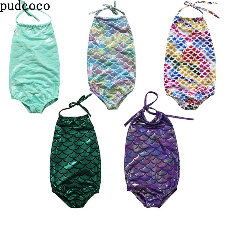 2017 new arrival Summer Kids Girls clothes Swimming Mermaid Costume