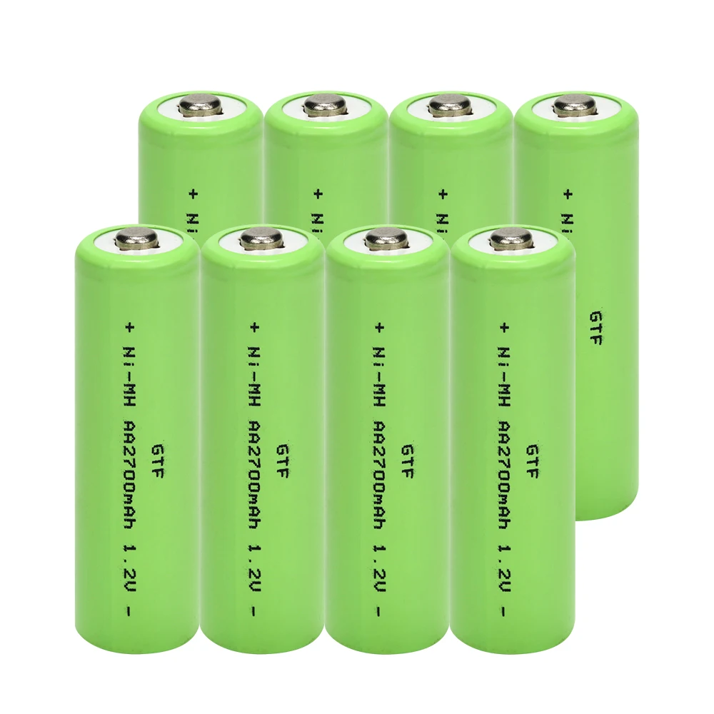 GTF 1,2 V AA перезаряжаемая батарея 2700mah новая Щелочная перезаряжаемая батарея для led светильник игрушка mp3 Прямая поставка