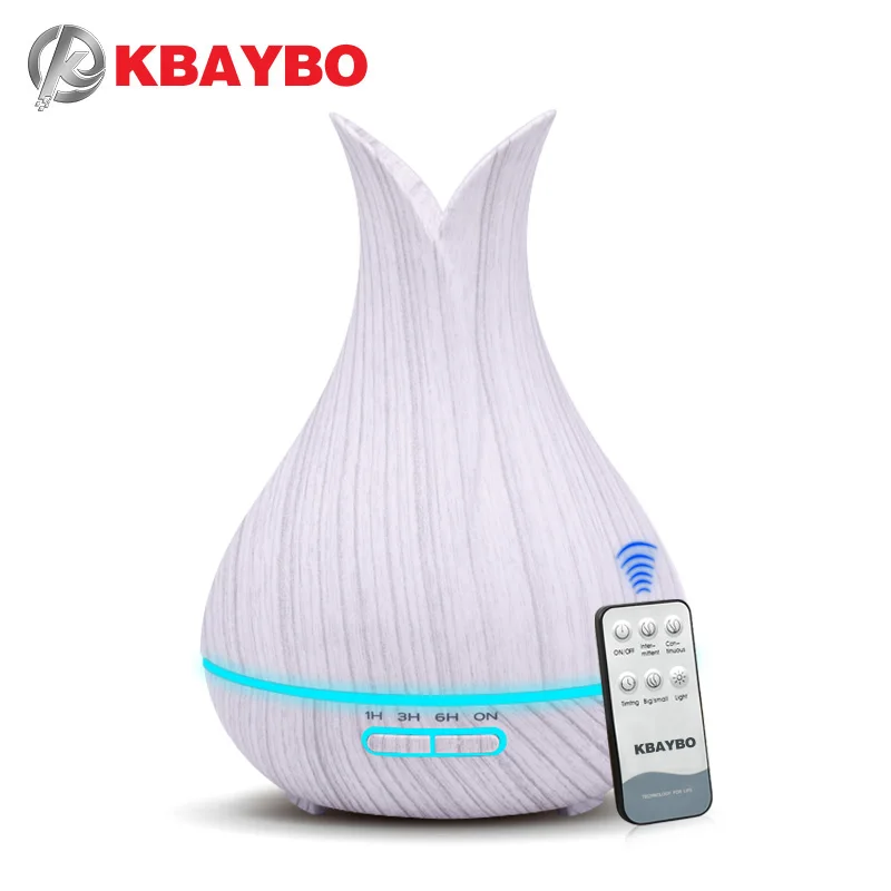 

400ml Essential Oil Aroma Diffuser Aromatherapy Ultrasonic Humidifier With Remote Control 7 Changing Color LED Lights For Home
