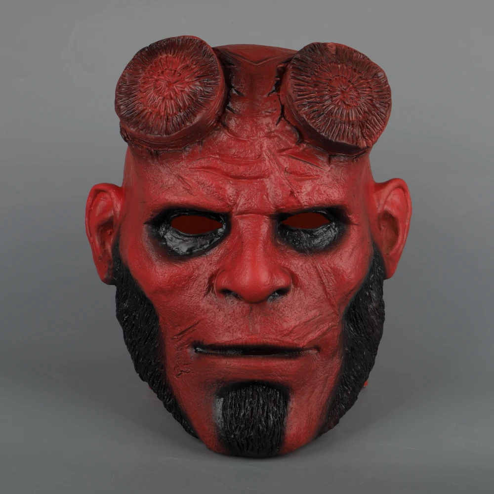 Hellboy Mask Latex Masquerade Carnival Costume Masks Hood Cosplay Mask Halloween Party Prop (16)