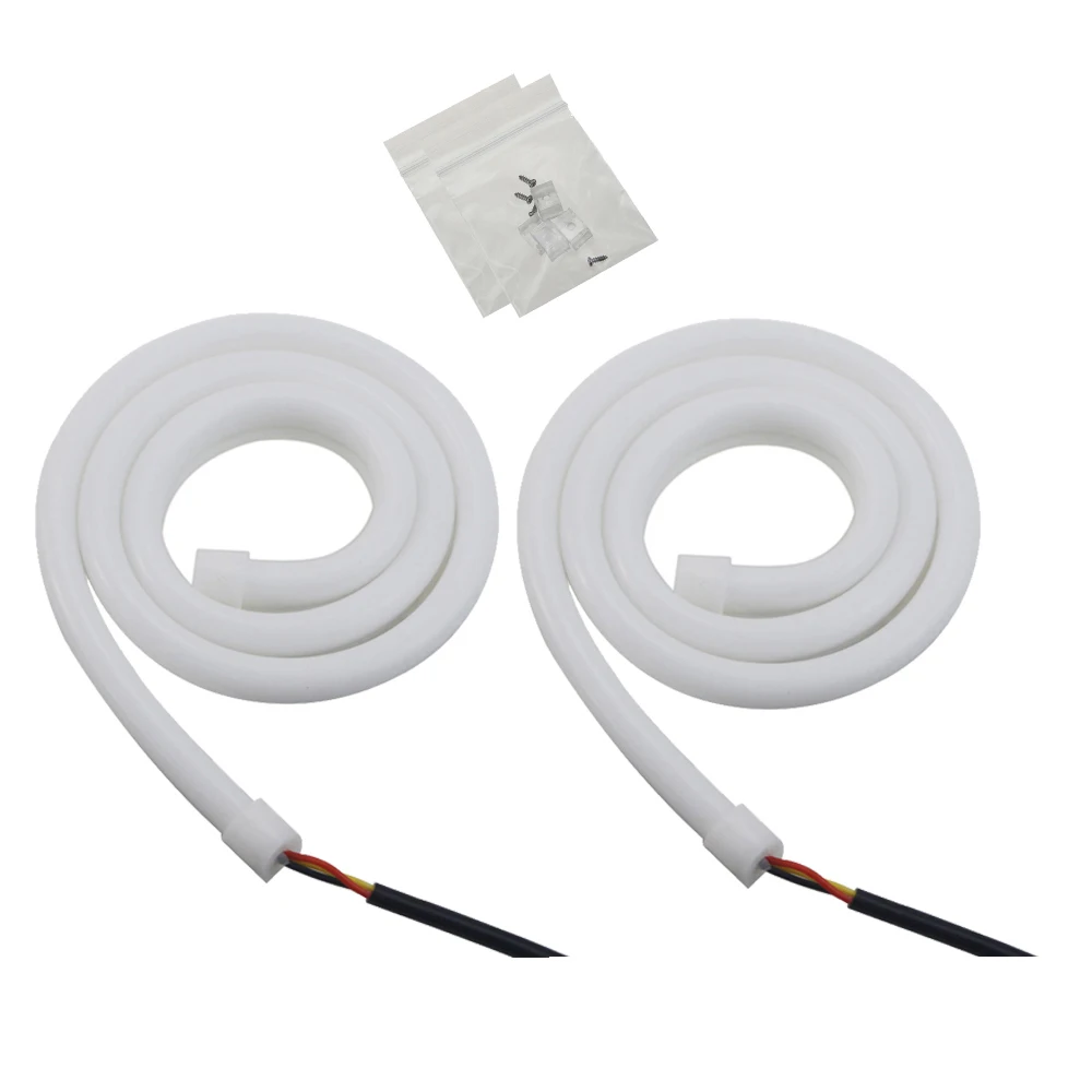 60cm-Daytime-Running-Light-Flexible-Soft-Tube-Car-LED-Strip-White