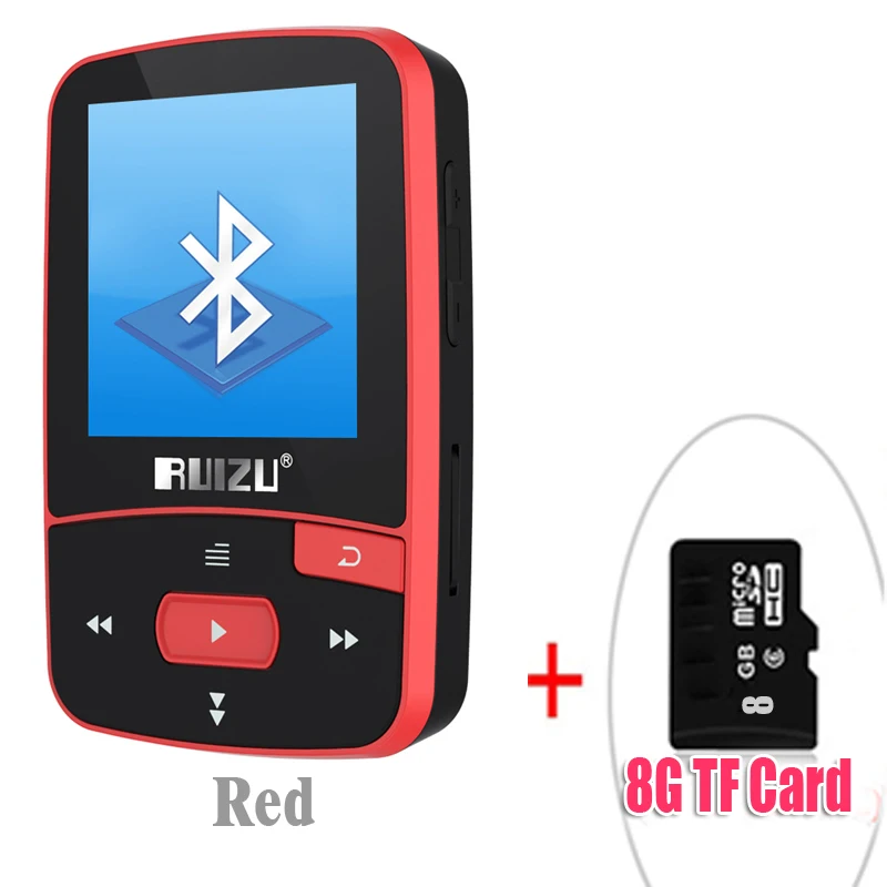 Спортивный MP3-плеер ruidu X50, Bluetooth, 8 ГБ, мини-клип с поддержкой экрана, FM, запись, электронная книга, часы, шагомер - Цвет: Фиолетовый