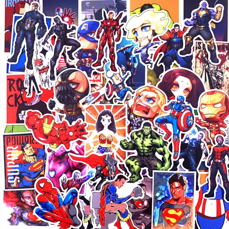 

New 25/50 pcs Avengers superhero graffiti PVC sticker suitcase car computer skateboard dead fly refrigerator sticker waterproof