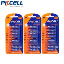 24 sztuk 3 karty PKCELL 1.5V E91 AM3 MN1500 LR6 baterie alkaliczne AA dla zabawki elektryczne lampa błyskowa maszynki do golenia