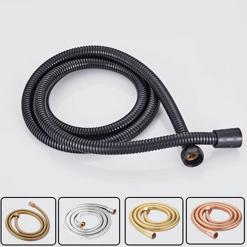 

1.5m 2m Stainless Steel & Brass Shower Hose Flexible Bathroom Water Pipe 1/2" connection Pumbing Hoses Soft Water Hose