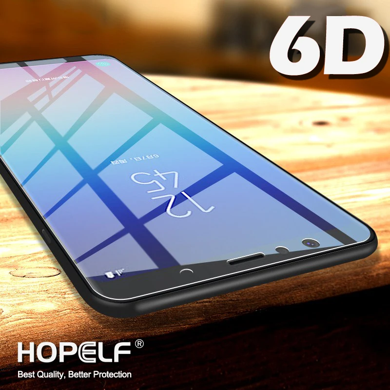 

6D Tempered Glass for Samsung Galaxy A7 2018 A9 Screen Protector on the Protective Glass for Samsung A8 J6 A6 J4 Plus J8 2018