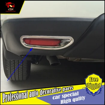 

3 PCS ABS Chrome Rear Fog Light Lamp Cover Trim for 2014 2015 Nissan X-Trail X Trail XTrail Tail Fog Light Cover Car Styling