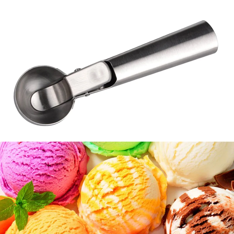 Кухонные инструменты из нержавеющей стали, совок для мороженого, металлическая ложка для печенья, дыня, Шариковая ложка для фруктового льда, совок для мороженого