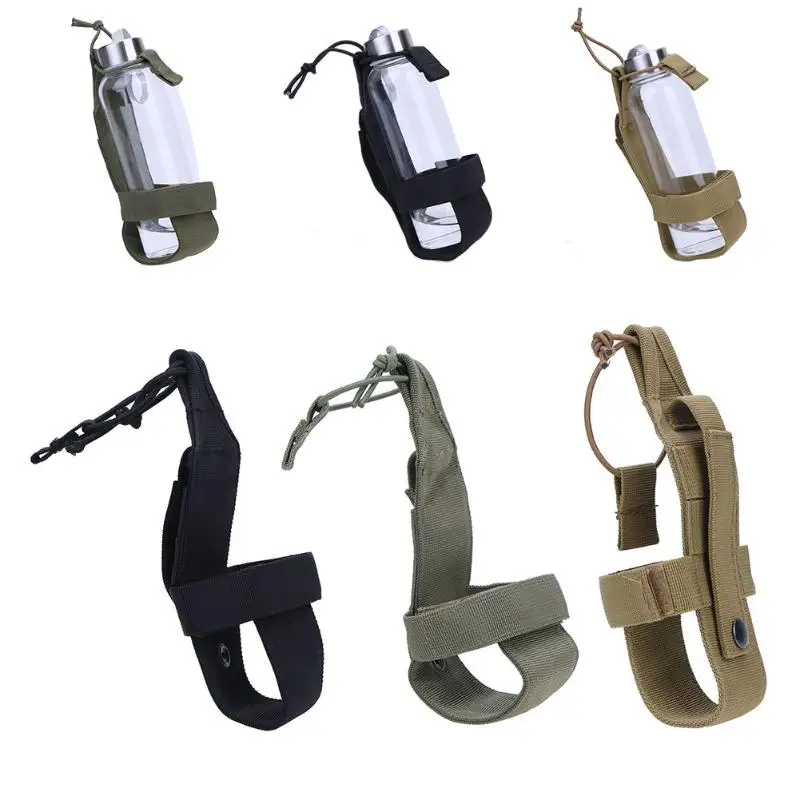 

Wolfslaves Adjustment Nylon Waist Belt Water Bottle Holder Carrier Pouch Military MOLLE Outdoor Hunting Cycling Gear