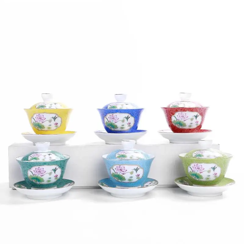 Керамический чайник Gaiwan, чайная чашка, китайские чайные наборы кунг-фу чайная чашка для путешествий, кухни, столовой, бара, чайная посуда, аксессуары для дома