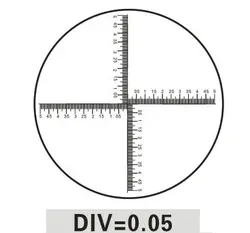Окуляр микроскопа калибровки слайд координаты Весы Диаметр 24 мм дел = 0.05
