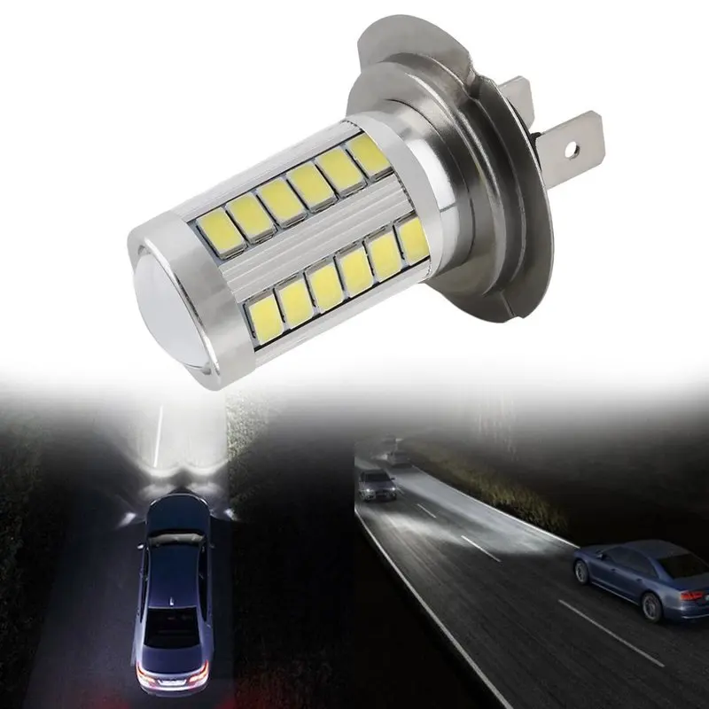 1 шт. H7 супер яркий 12V 5630 SMD 33 светодиодный Авто автомобильная противотуманная фара дальнего света лампы Белый Автомобильный светильник s Туман головной светильник автомобильные аксессуары