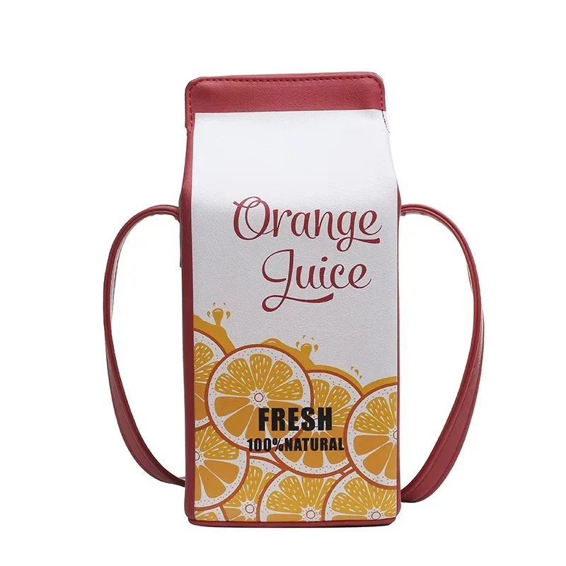 Молочно-Оранжевая Сумка на плечо с принтом в виде коробки для женщин и девочек, маленькая сумка через плечо с фруктами и бананами, мини-кошелек для телефона, сумочка - Цвет: B1