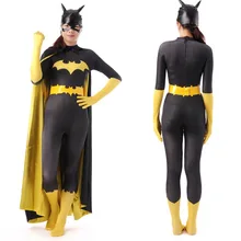 Negro batman disfraz adulto mujeres disfraces de halloween para las mujeres sexy batgirl superhéroe cosplay zentai traje capa máscara personalizada