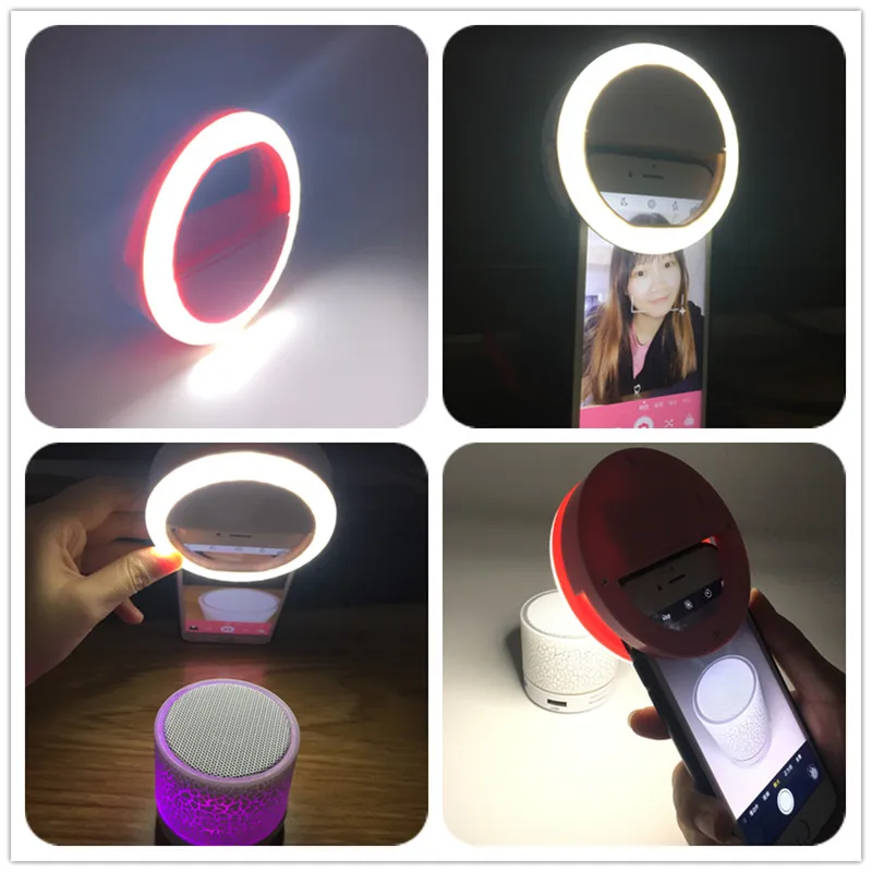 Портативное кольцо для селфи, улучшенная фотография для смартфона, вспышка, светодиодная камера, телефон, фотография для iPhone samsung