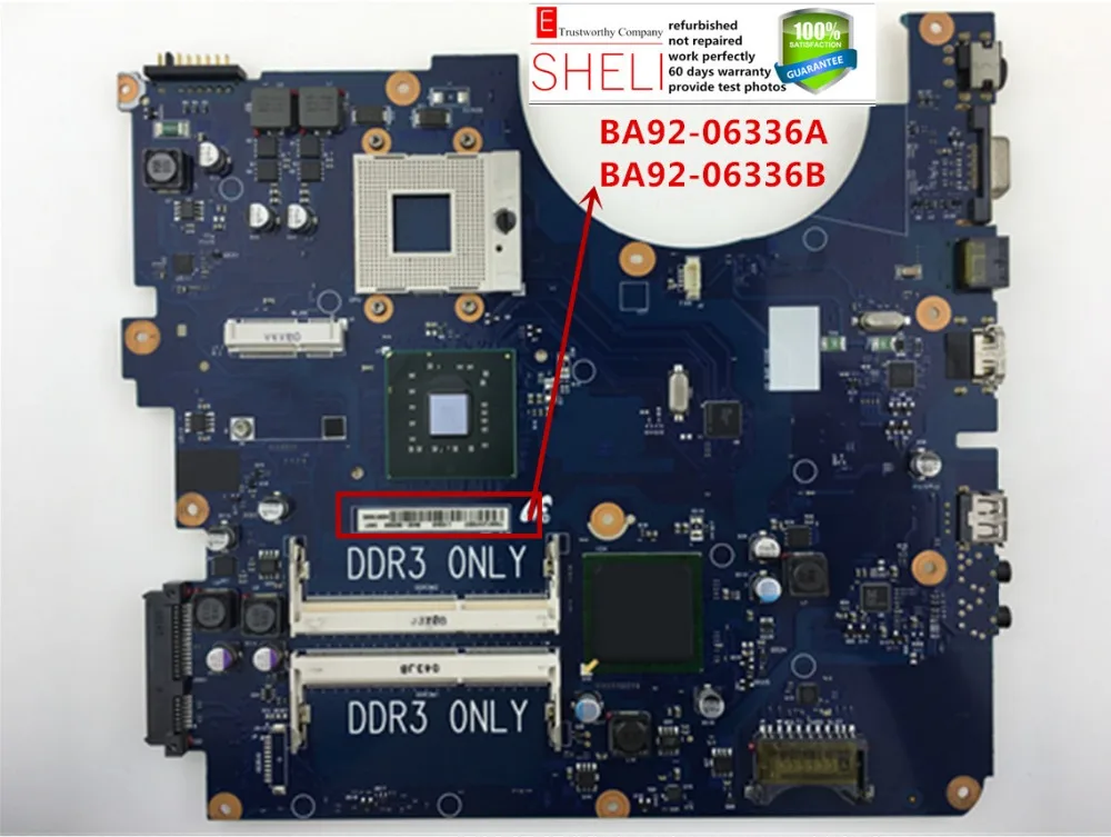 Материнская плата для Samsung R530 процессор intel HD graphic с процессором MOUGOL store и