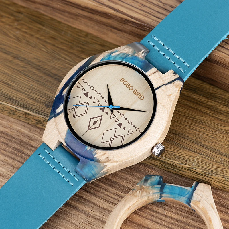 reloj mujer BOBO BIRD Women Watches Wood Bamboo Wristwatch Blue Soft Leather Men Watch Quartz Timepieces Custom Gifts C-S07 reloj mujer BOBO BIRD Women Watches Wood Bamboo Wristwatch Blue Soft Leather Men Watch Quartz Timepieces Custom Gifts C-S07