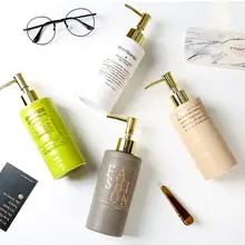 Нордический стиль Золотой английский керамический дозатор мыла бутылка домашний отельный пресс пустая бутылка шампунь бутылка 1304