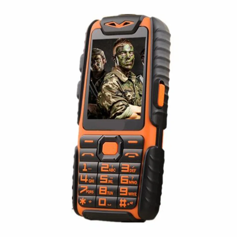 gift Long Standby Army Phone A6 Shockproof Dustproof Mobile Power Bank Phone Dual Sim Cell Phone