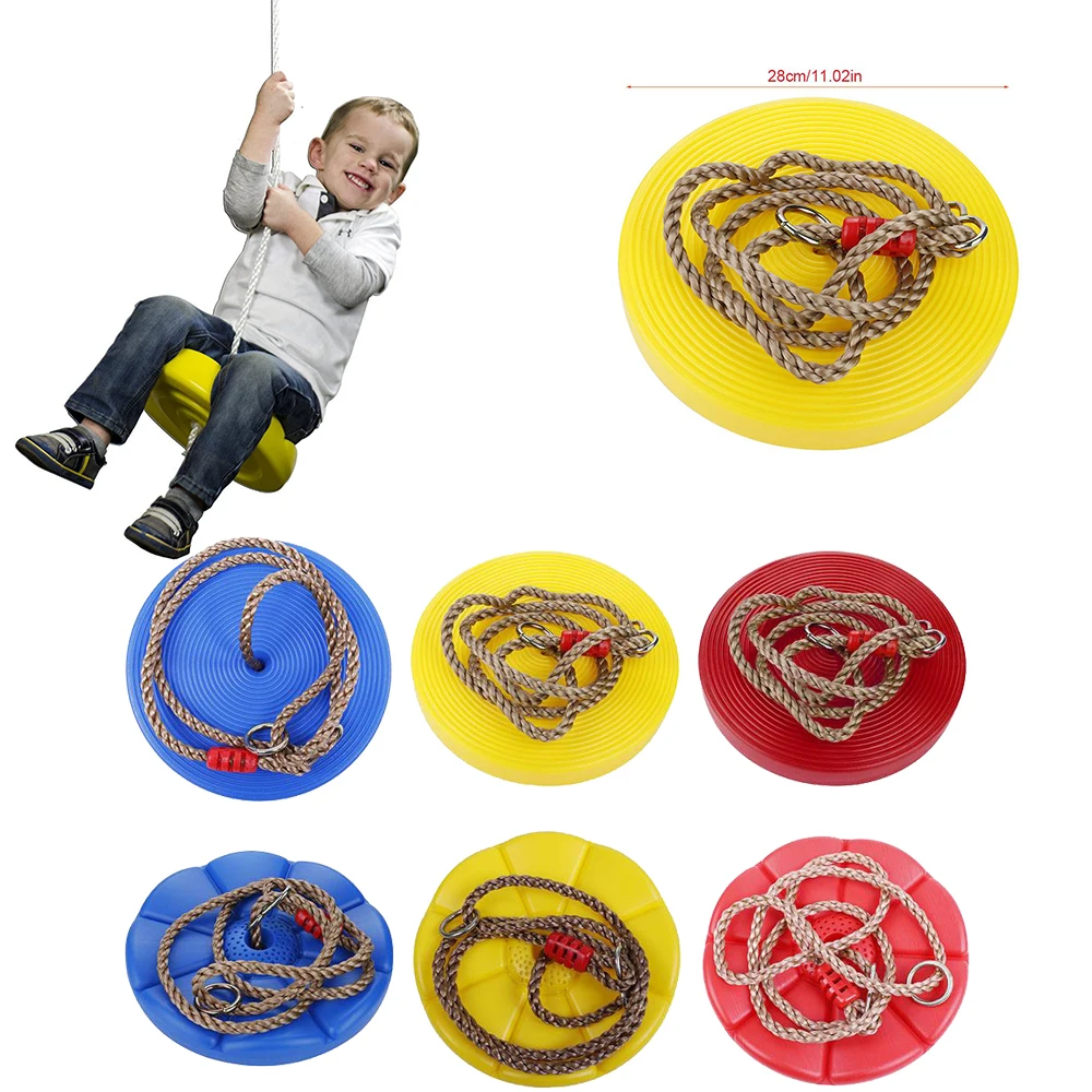Buy New Children Round Disc Swing Toys Adjustable Kids Round Rope Swings 6