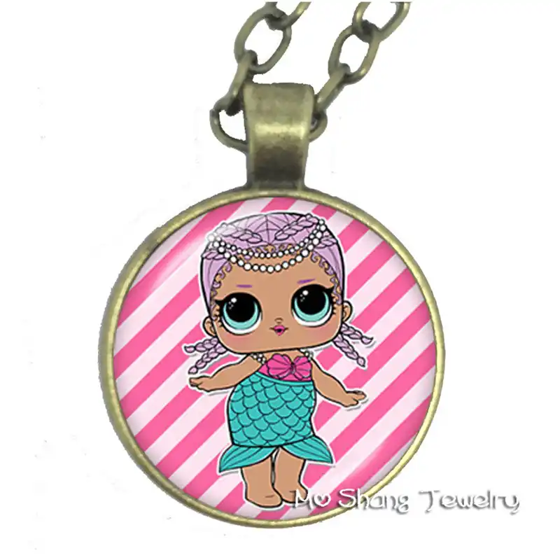 Yanhong Ювелирные изделия кукла стеклянный кулон ожерелье дисплей ручной детский сюрприз действия детский подарок на день рождения