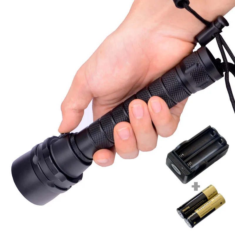 

6000 Lumen 5x XM-L2 LED Outdoor Lighting 100M Underwater Waterproof LED for Diving + 18650 Battery + charger
