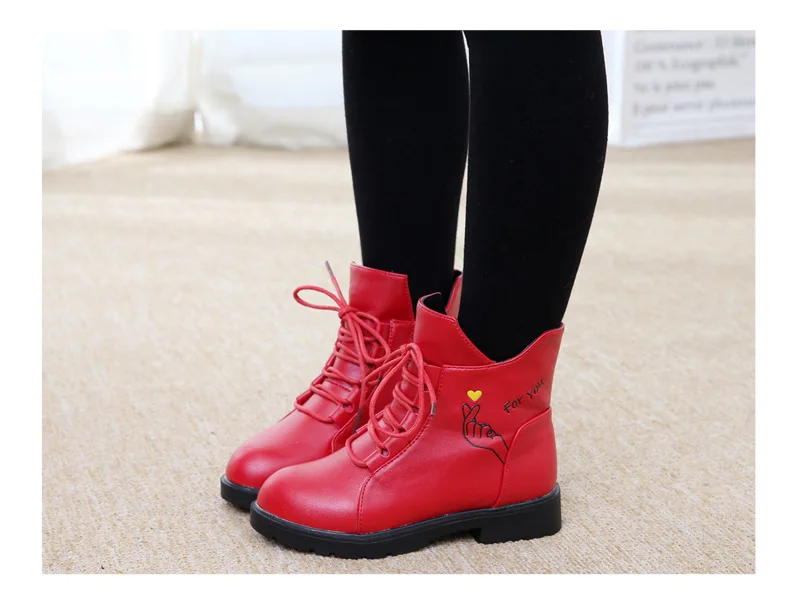 Резиновые ботинки для девочек, Новые осенне-зимние водонепроницаемые детские кожаные ботинки из искусственной кожи sho, Детские теплые ботинки брендовые Детские ботинки модные ботинки Sneake
