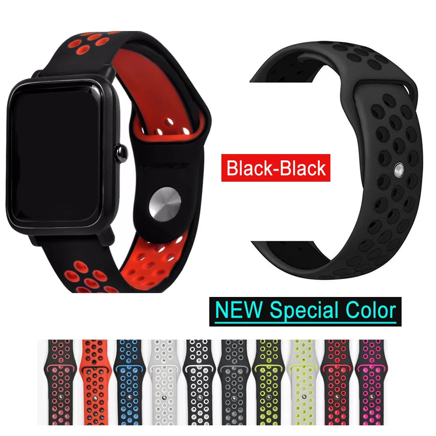 Силиконовый браслет для часов Huami Amazfit Bip stratos pace для Amazfit gts gtr 47 мм для часов Huawei GT2|Смарт-аксессуары|   | АлиЭкспресс