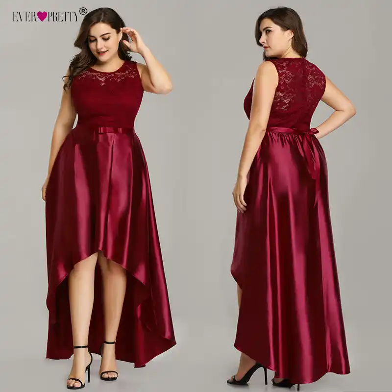 plus size formal dresses burgundy