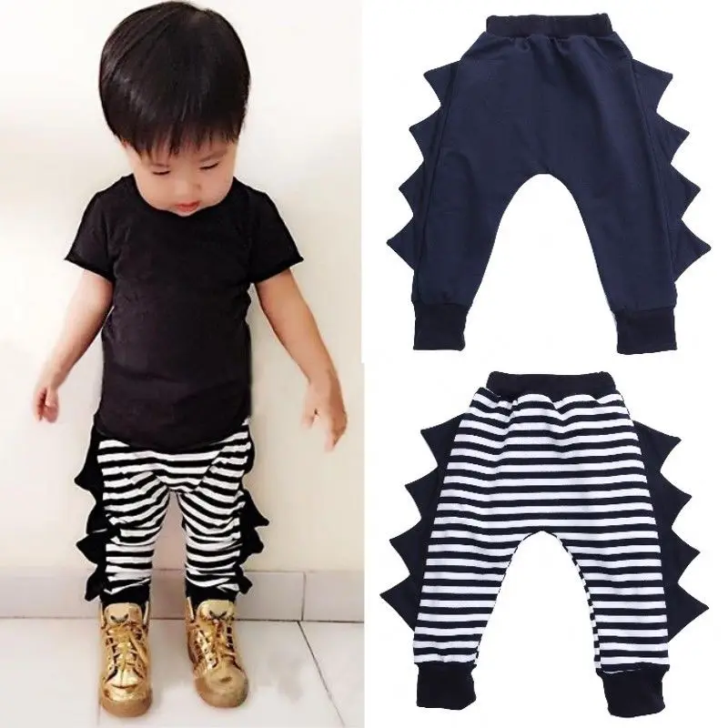 Cute Toddler Baby Kids Boy dinosaur Casual Baggy Bottom Pants Trousers